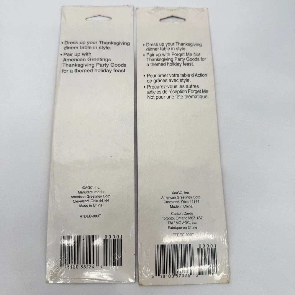 American Greetings Thanksgiving Napkin Rings Turkey Leaf Paper Vintage Holiday